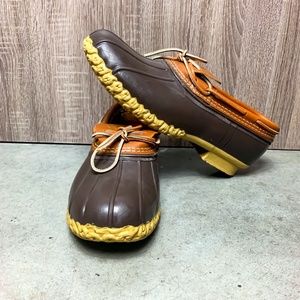 Men's L.L. Bean Low Duck Rubber Shoes/Boot/Moccasin Brown Size 12in